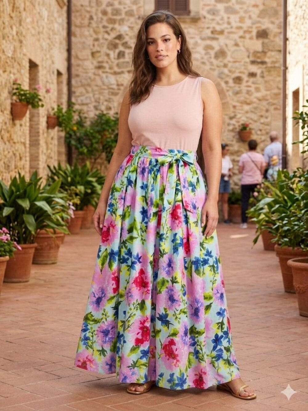 Floral Maxi Skirt XL